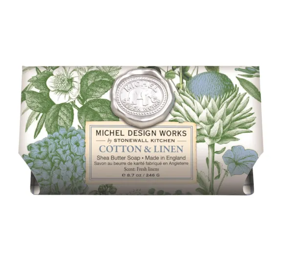 Michel Design Works Cotton & Linen Bath Soap Bar