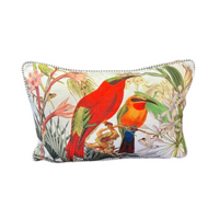 Cushion - Bee Eaters on White - 60x40 (Includes Feather Cushion Inner/Pad)
