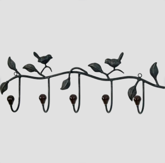 Birds and Leaf Wall Hook