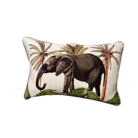 Cushion - Elephant on White - 60x40 (Includes Feather Cushion Inner/Pad)