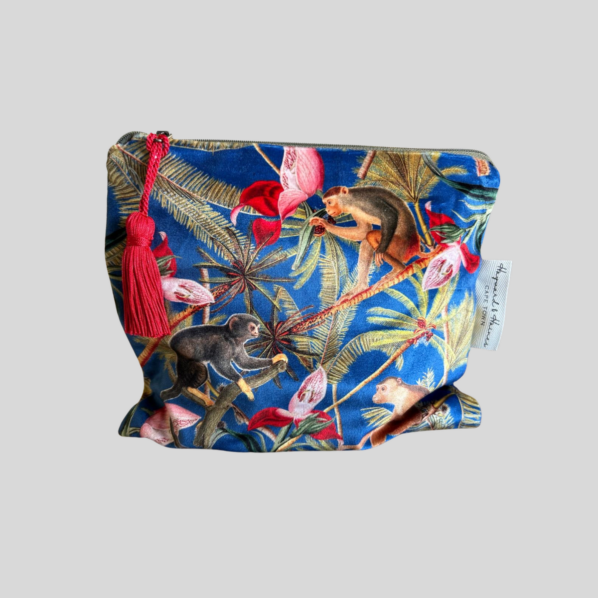 Large Make up bag - Monkey Blue - 23 cm x 19 cm