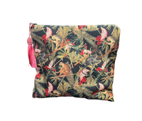 Make up bag (large) - Monkey on Black - 24 cm x 20 cm