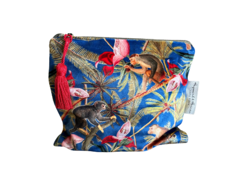 Make up bag (large) - Monkey Blue - 24 cm x 20 cm