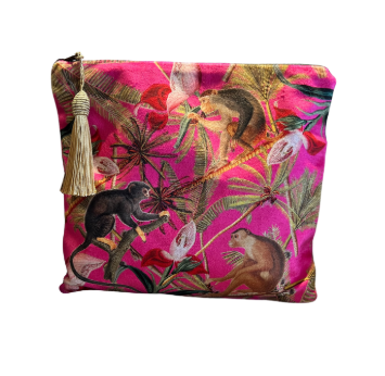 Make up bag (large) - Monkey Pink - 24 cm x 20 cm