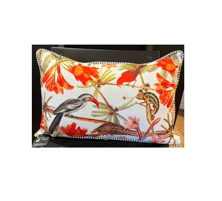 Cushion - Pangolin on White - 60X40 (Includes Feather Cushion Inner/Pad)