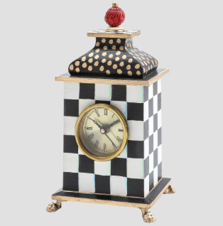 MacKenzie-Childs Courtly Check Desk Clock