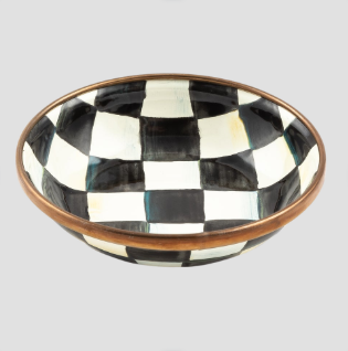MacKenzie-Childs Courtly Check Enamel Soup Coupe