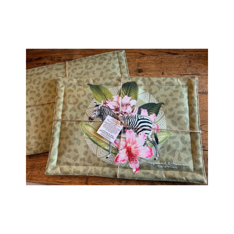 SALE!     Table Mats - Zebra - Set of 2 - Reversible - 43 cm x 29 cm