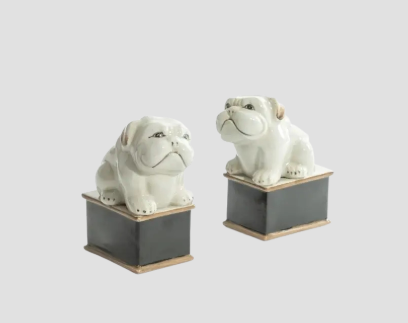 Pair of Ceramic English Bulldogs
