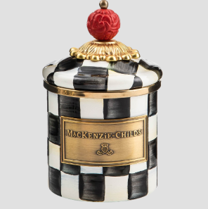 MacKenzie-Childs Courtly Check Enamel Canister – Mini